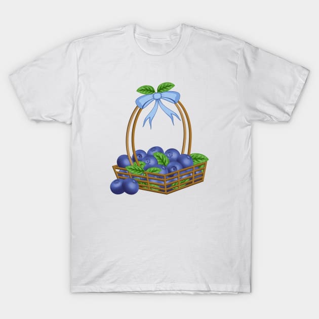 Blueberry Basket T-Shirt by Designoholic